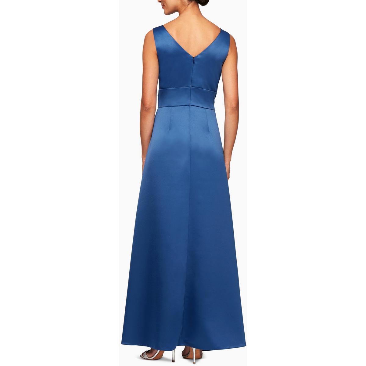 Alex Evenings Womens Blue Sleeveless V Neck Formal Dress Gown 6P BHFO ...
