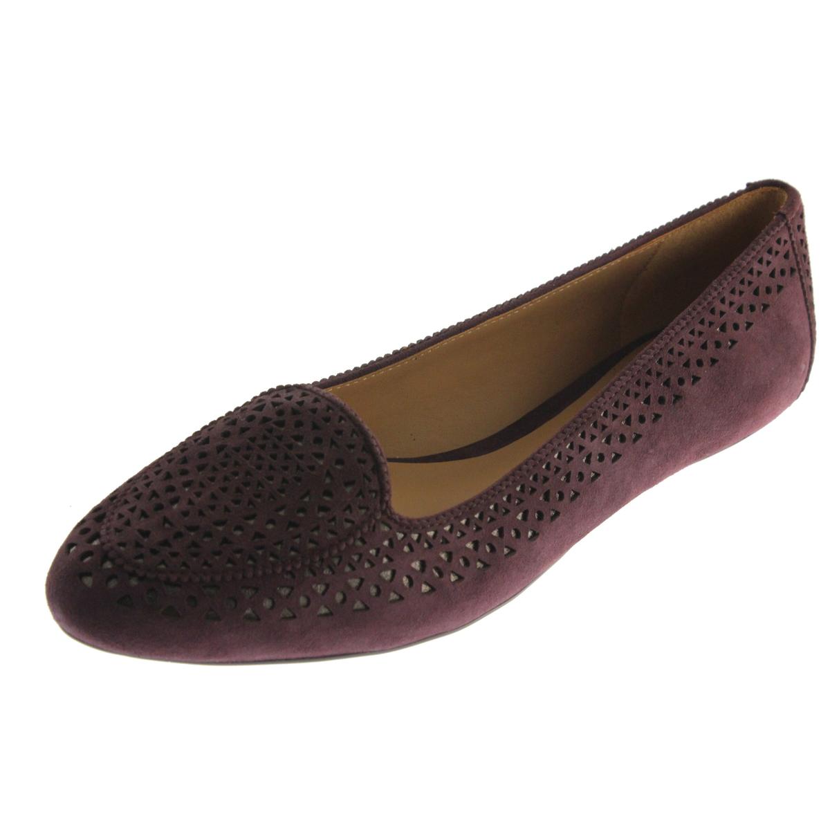 Aerin 3159 Womens Gledstone Suede Slip On Perforated Loafers Shoes BHFO