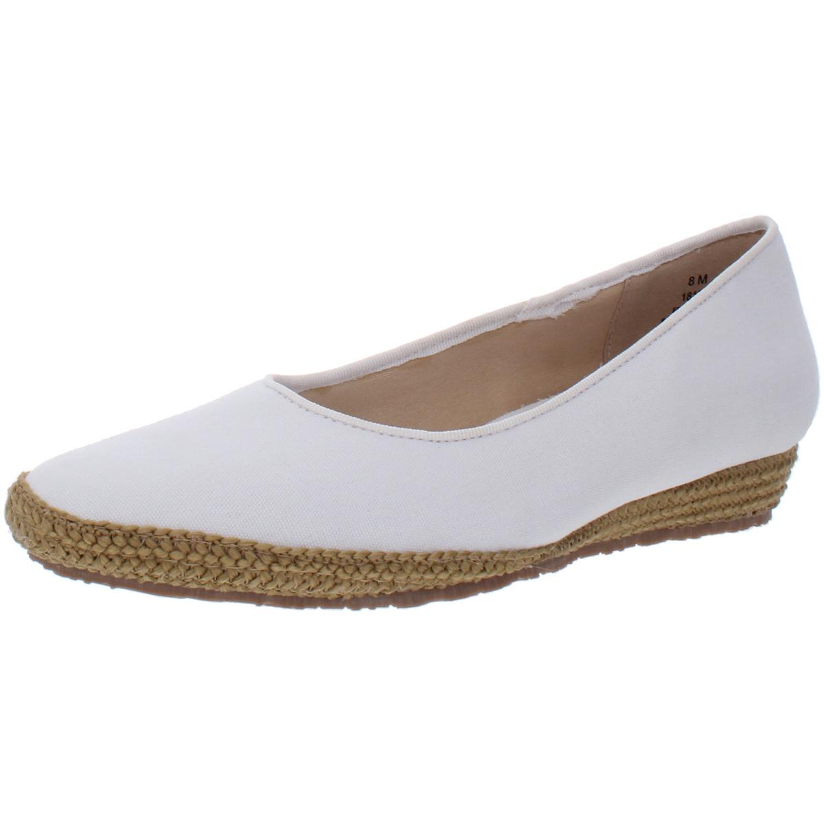 Beacon Womens Phoenix White Canvas Espadrilles Shoes 9.5
