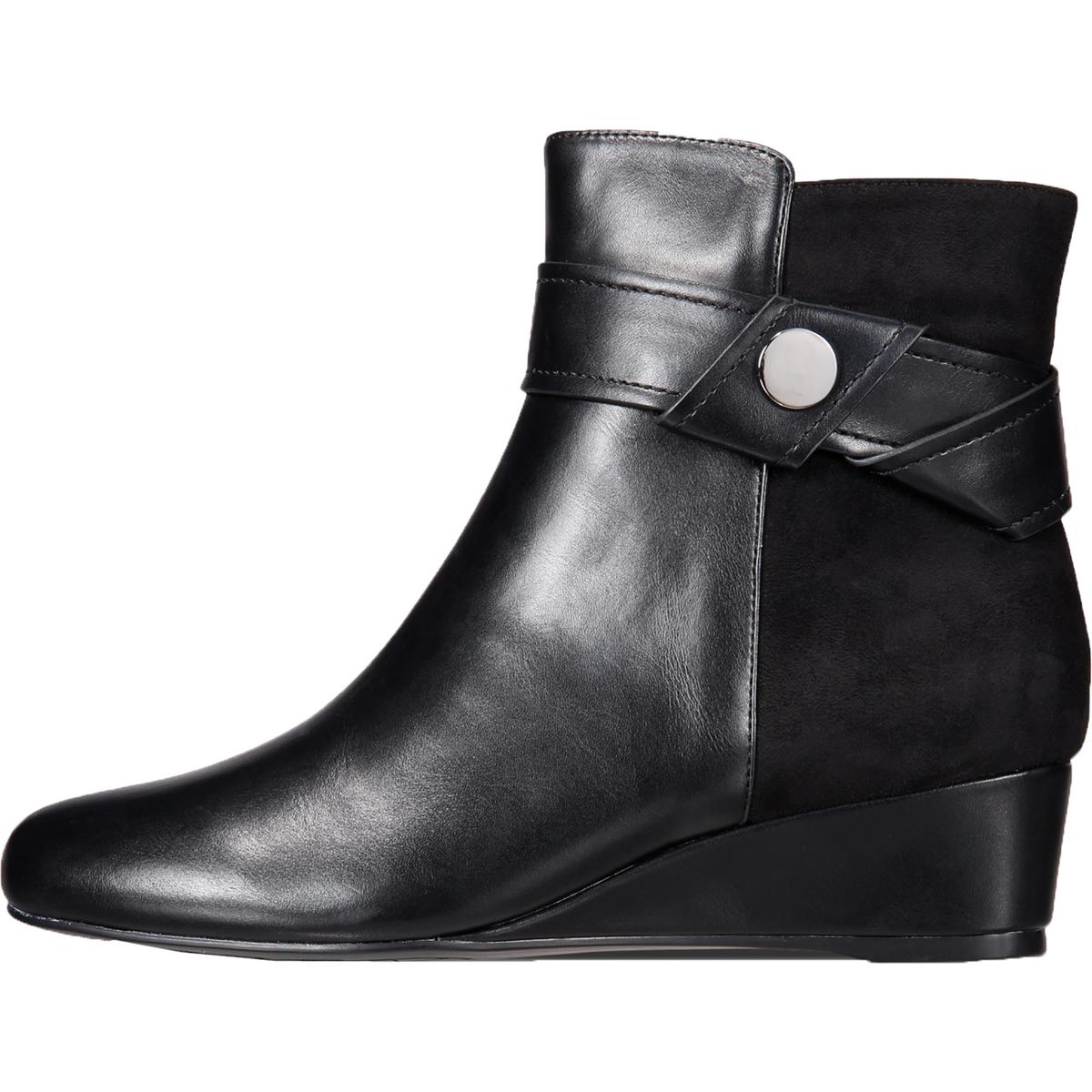 Impo Womens Gratia Black Leather Ankle Booties Shoes 9