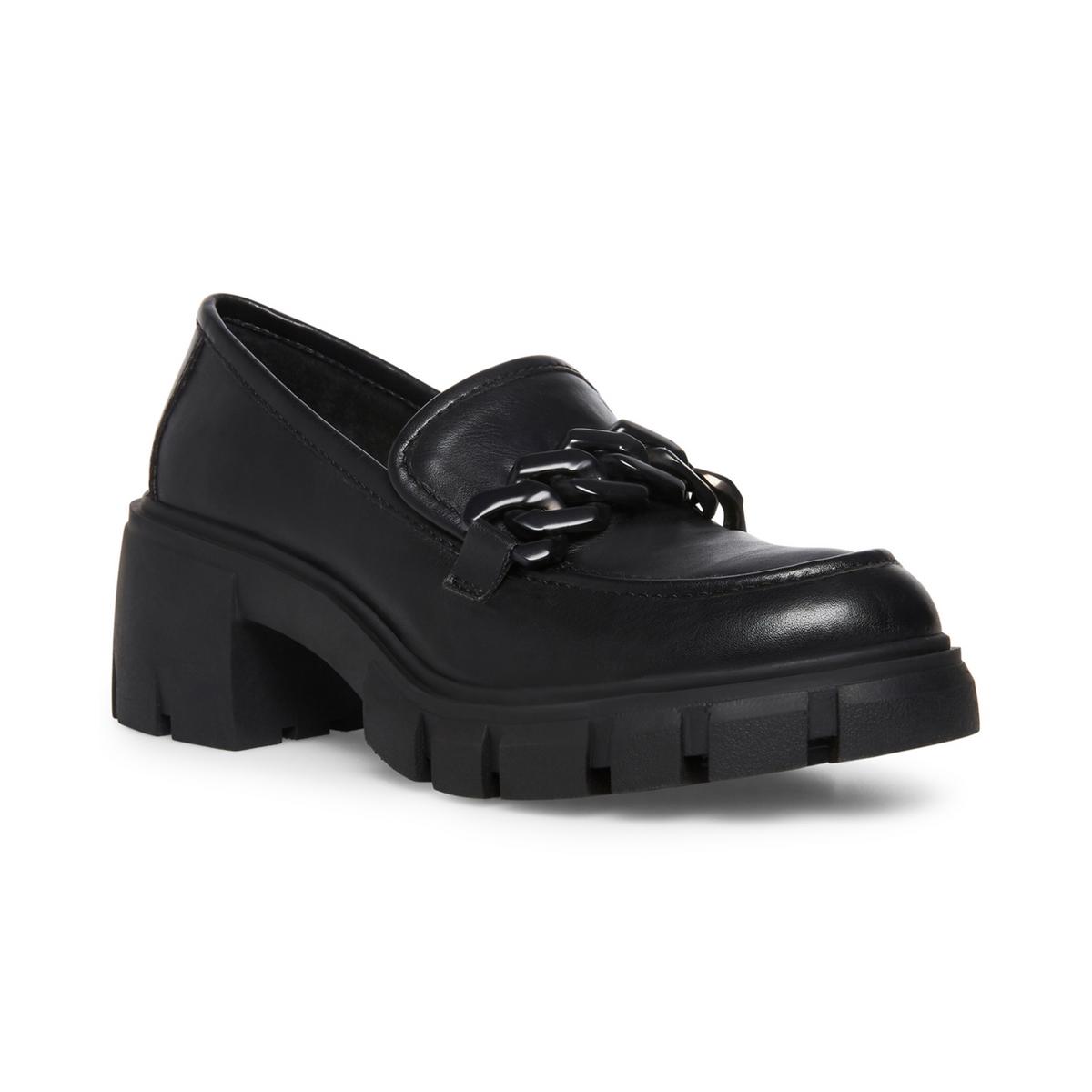 Madden Girl Womens Hoxtonn Black Slip On Loafers Shoes 10 Medium (B,M) BHFO  6412