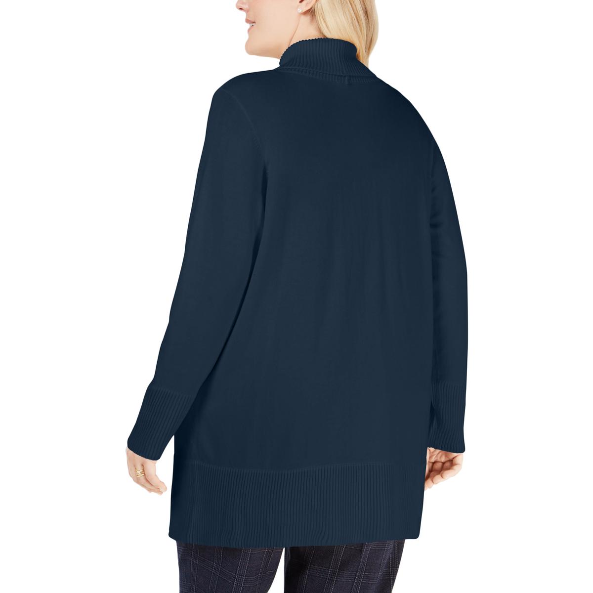 womens navy ribbed jumper