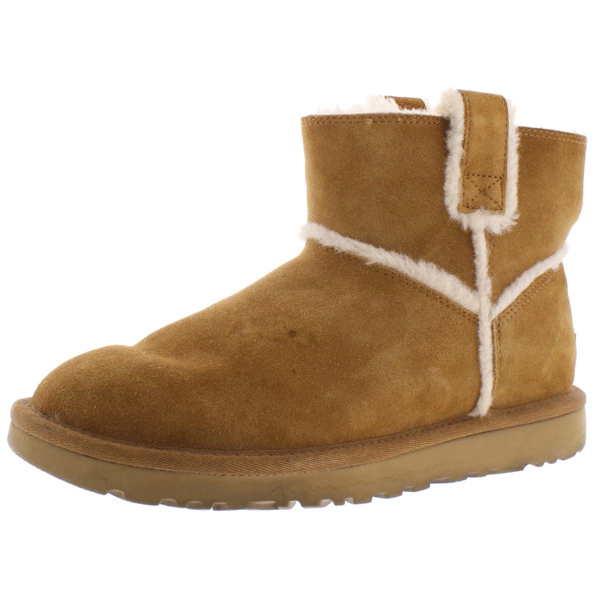 Ugg Womens Classic Mini Spill Seam Tan Shearling Boots 8 Medium (B,M ...