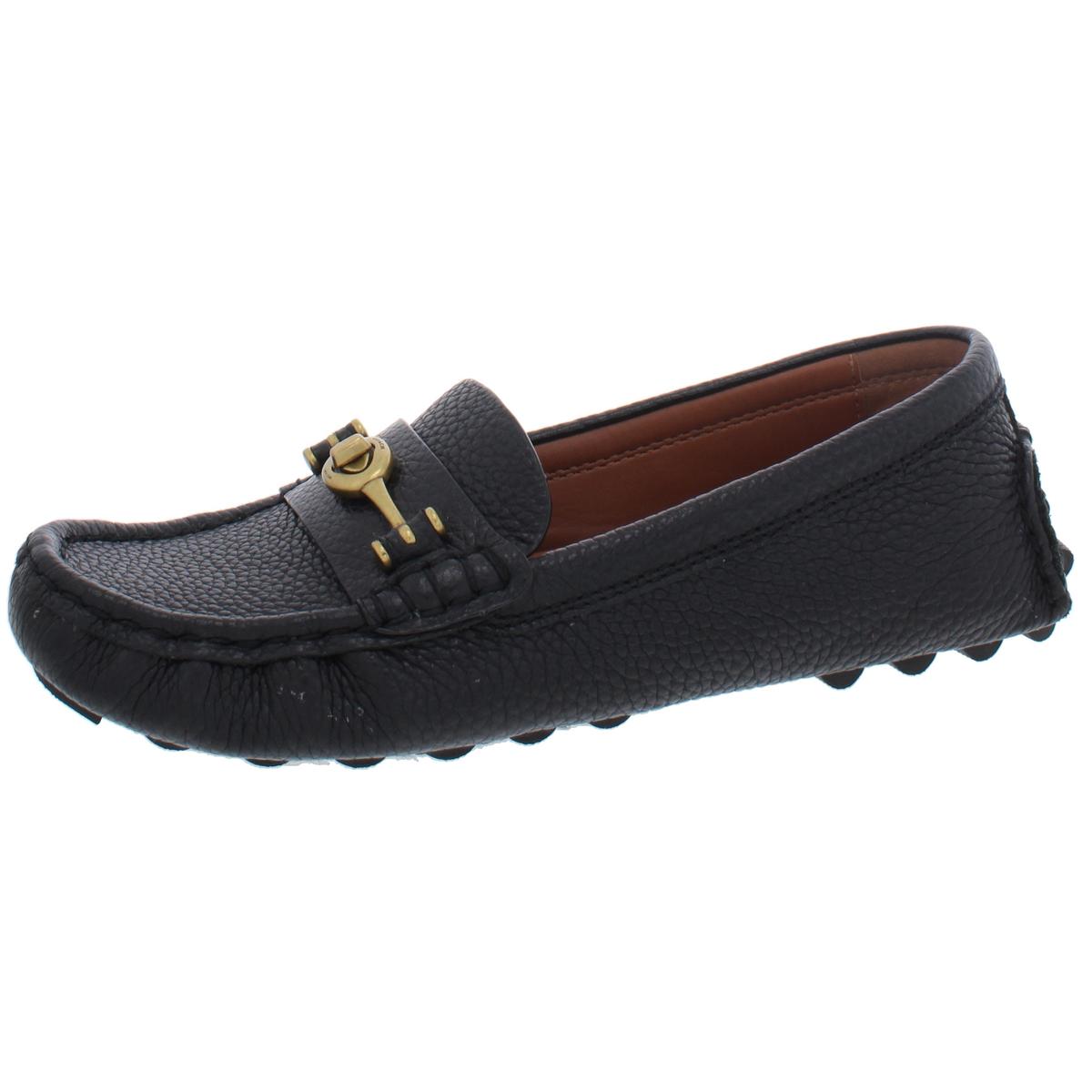COACH WOMENS CROSBY Pebbled Leather Slip On Loafers Shoes BHFO 5986 £