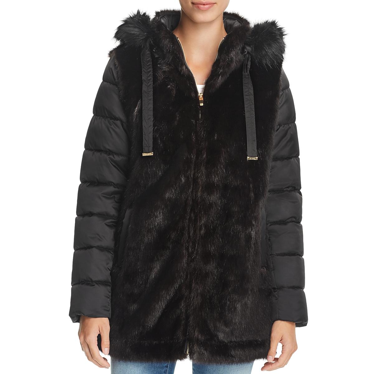 via spiga faux fur trimmed hooded jacket