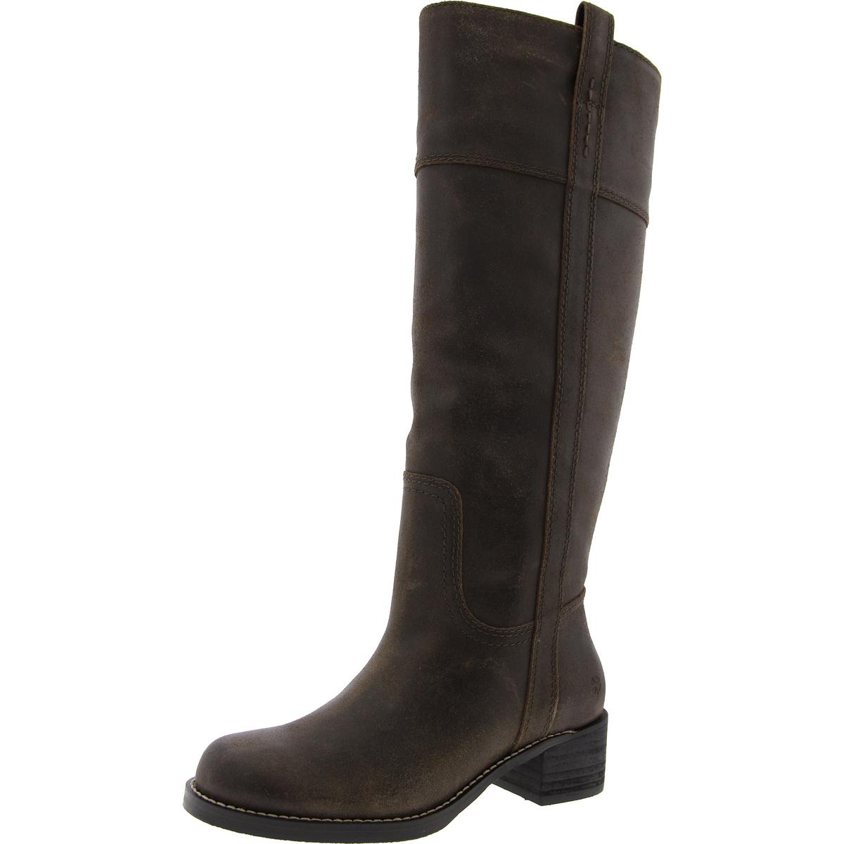 Lucky Brand Womens Hybiscus Leather Riding Tall Knee-High Boots Shoes BHFO 9370 - Picture 4 of 16