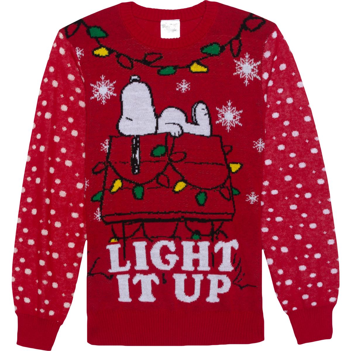 Mens Snoopy Christmas Sweater 