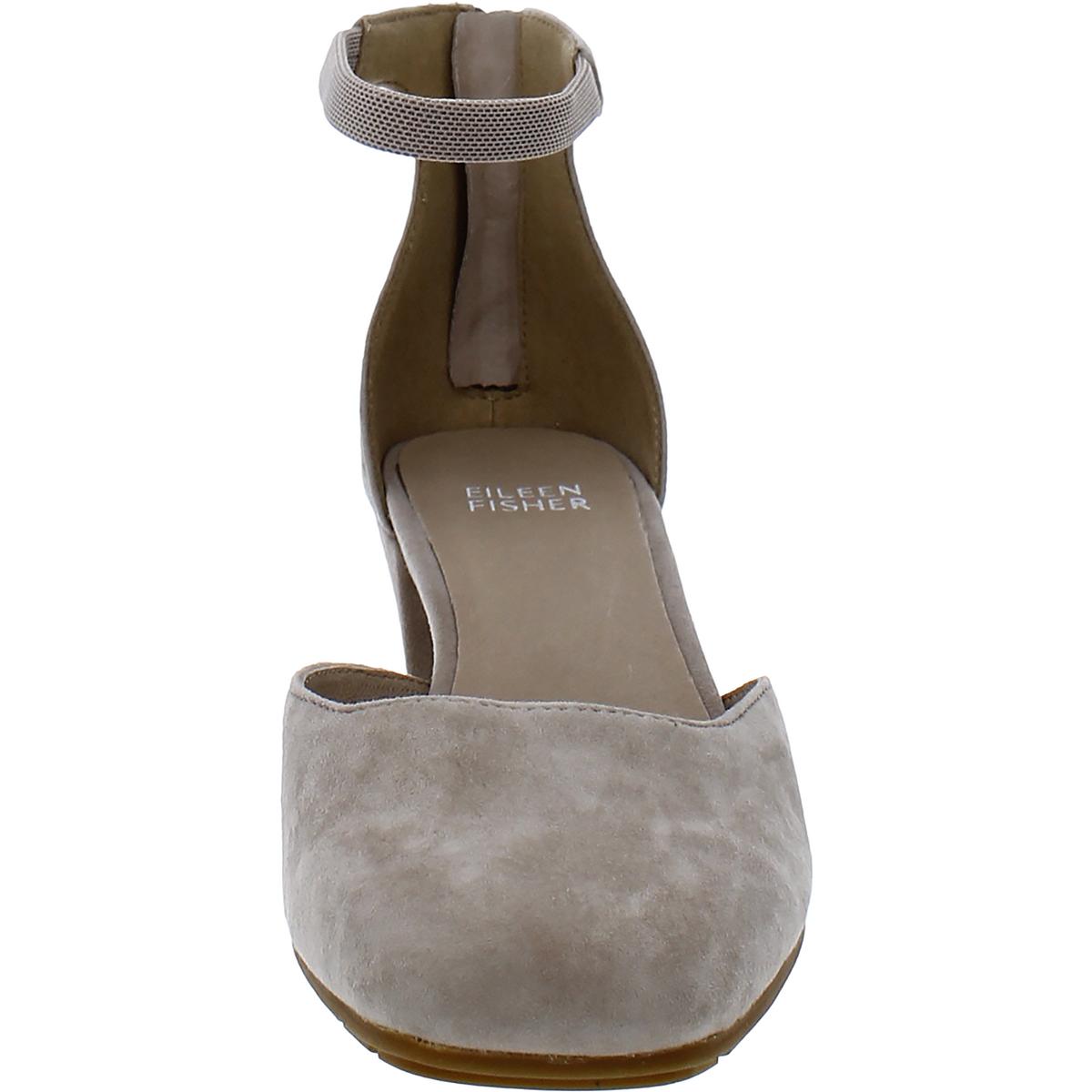 Eileen Fisher Womens Veery Suede Square Toe Block Heels Shoes BHFO 9363 - Picture 6 of 6