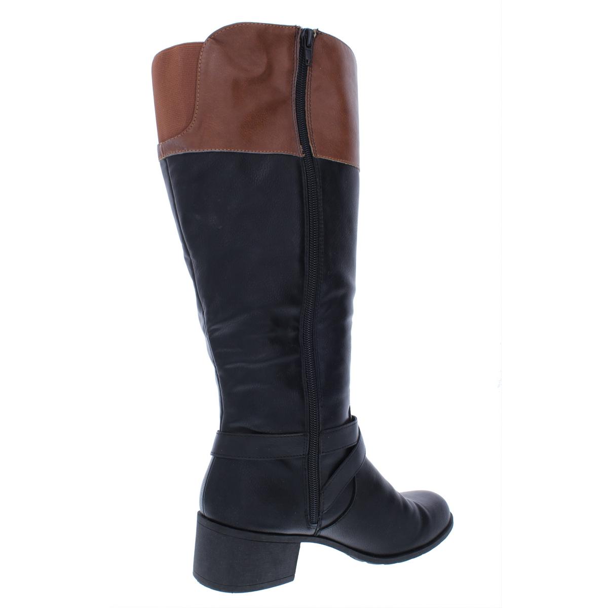 Style & Co. Womens Venesa Wide Calf Faux Leather Riding Boots Shoes BHFO 9769 | eBay