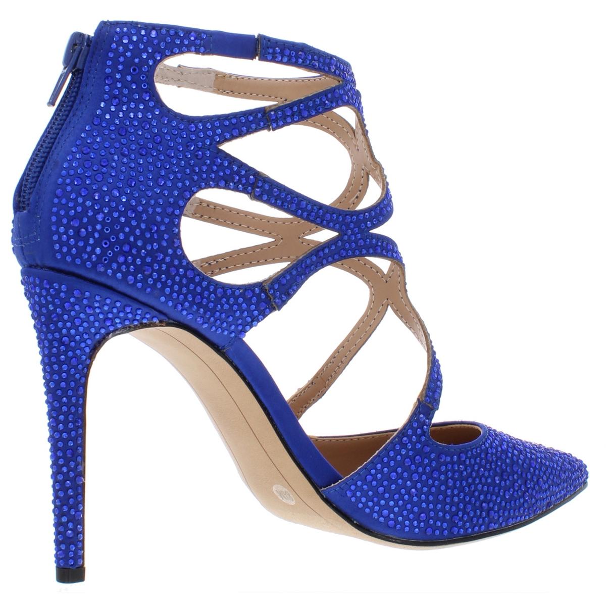embellished blue heels