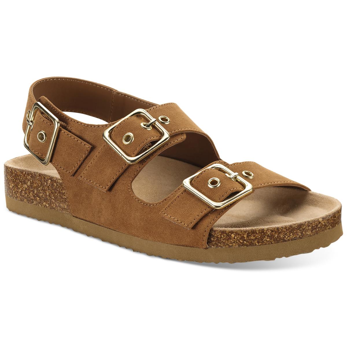 Sun + Stone Womens SADIE Faux Leather Open Toe Ankle Strap Shoes BHFO 7830