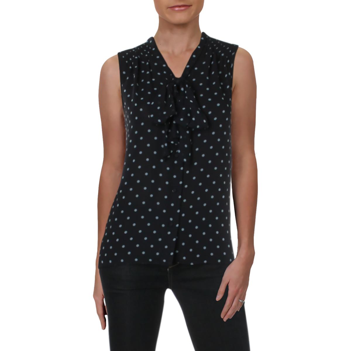 vince camuto polka dot top