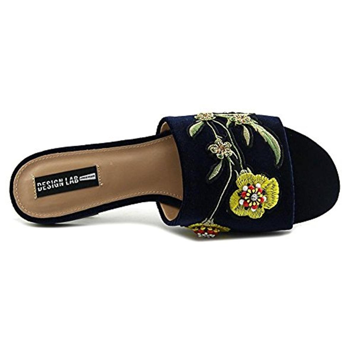 navy slide sandals