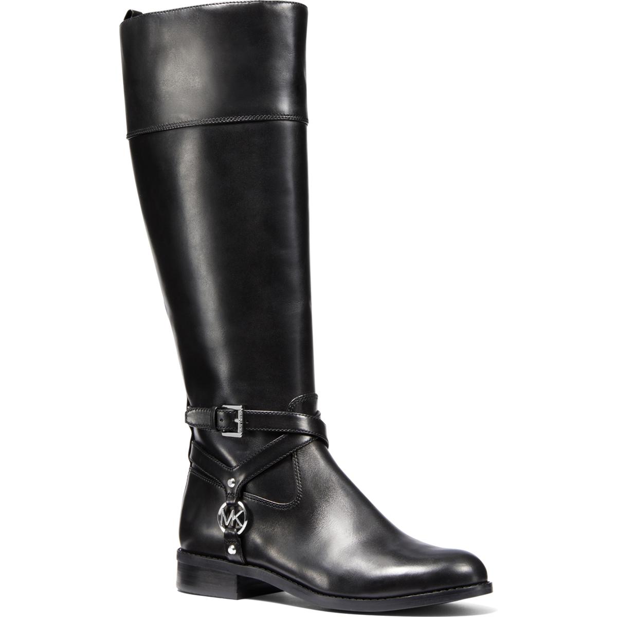 Michael Michael Kors Womens Preston Black Riding Boots 55 Medium Bm 4564 193572084056 Ebay 