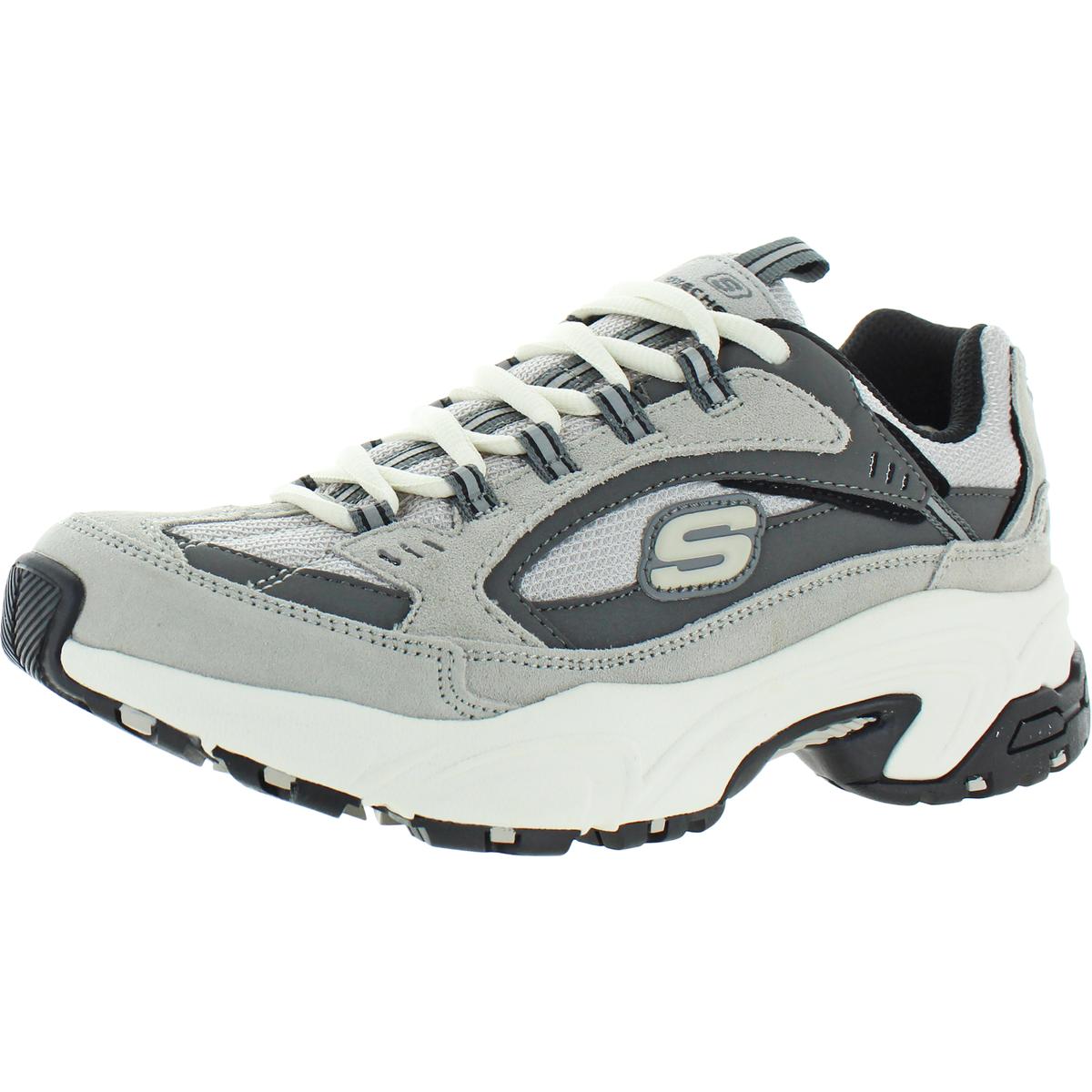 Skechers Womens Cross Road Gray Athletic Shoes 8.5 Medium (B,M) BHFO ...