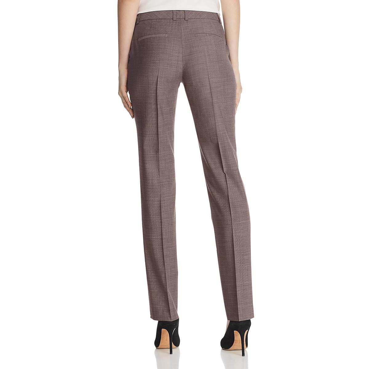 BOSS Hugo Boss Womens Brown Wool Business Dress Pants Trousers 4 BHFO 3908 | eBay