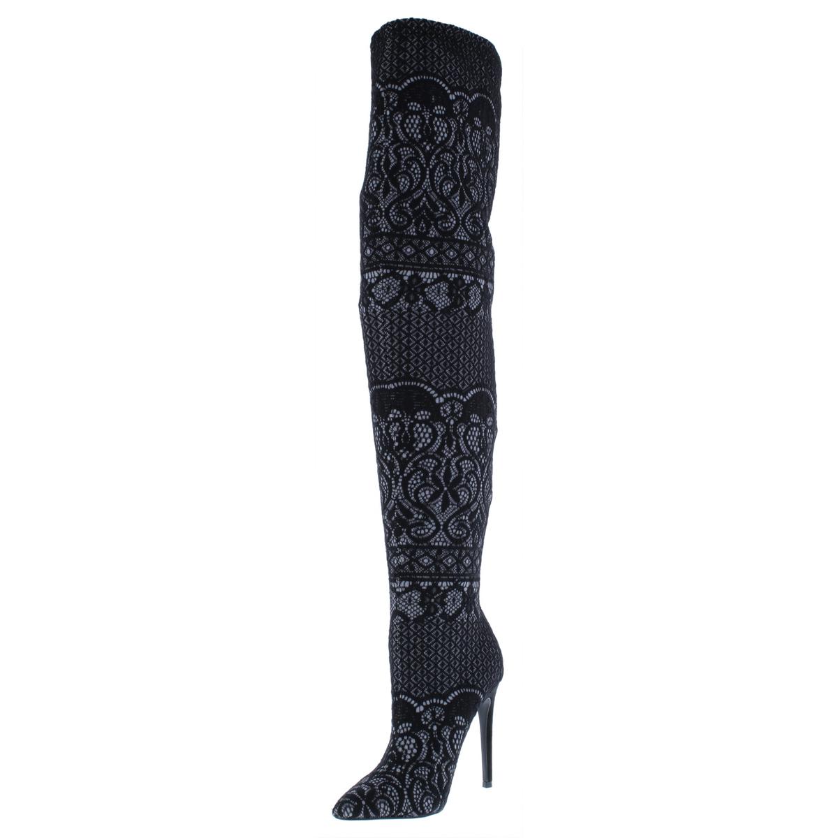 steve madden black thigh high boots