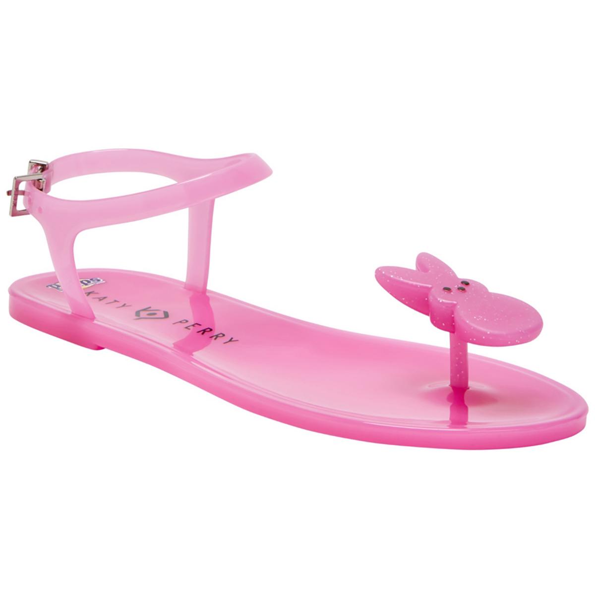 Женские босоножки Katy Perry PEEPS Pink Jelly Sandals 7 среднего размера (B,M) BHFO 7637