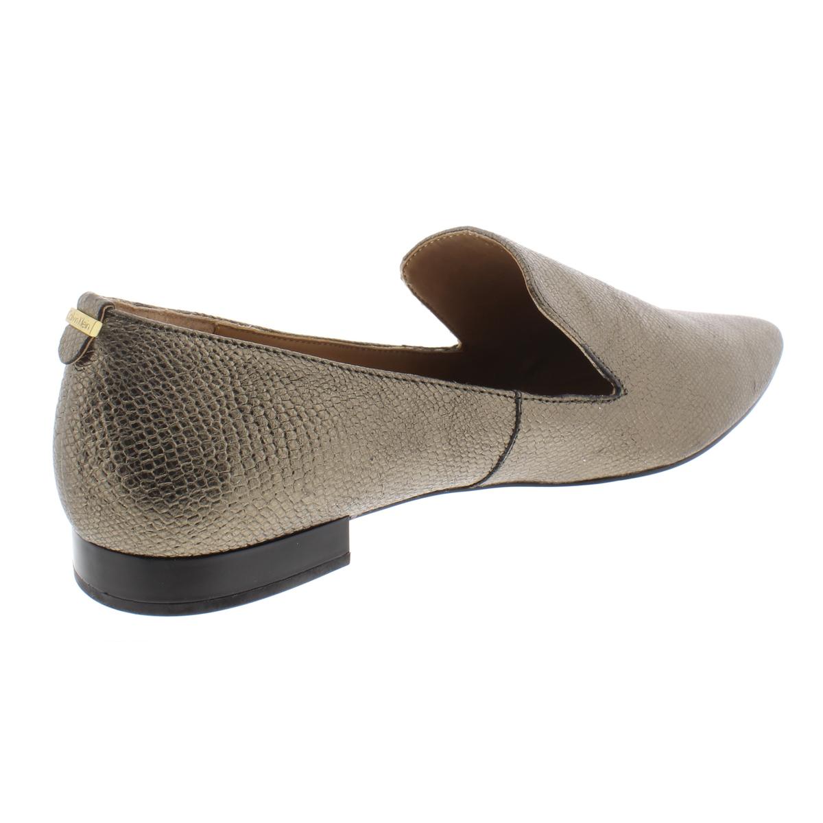 calvin klein elin patent toe loafers