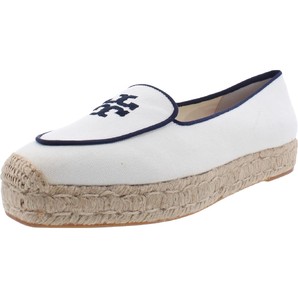 Tory Burch Womens Wells Canvas Square Toe Slip On Espadrilles Shoes BHFO  9543 | eBay