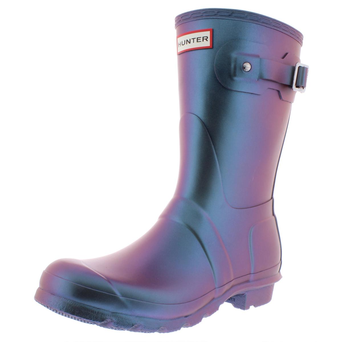 Hunter Womens Original Short Nebula Blue Rain Boots 9 Medium (B,M) BHFO ...
