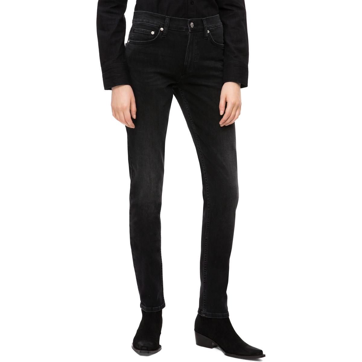 Calvin Klein Jeans Womens Black Denim Slim Fit Slim Leg Jeans 28 BHFO