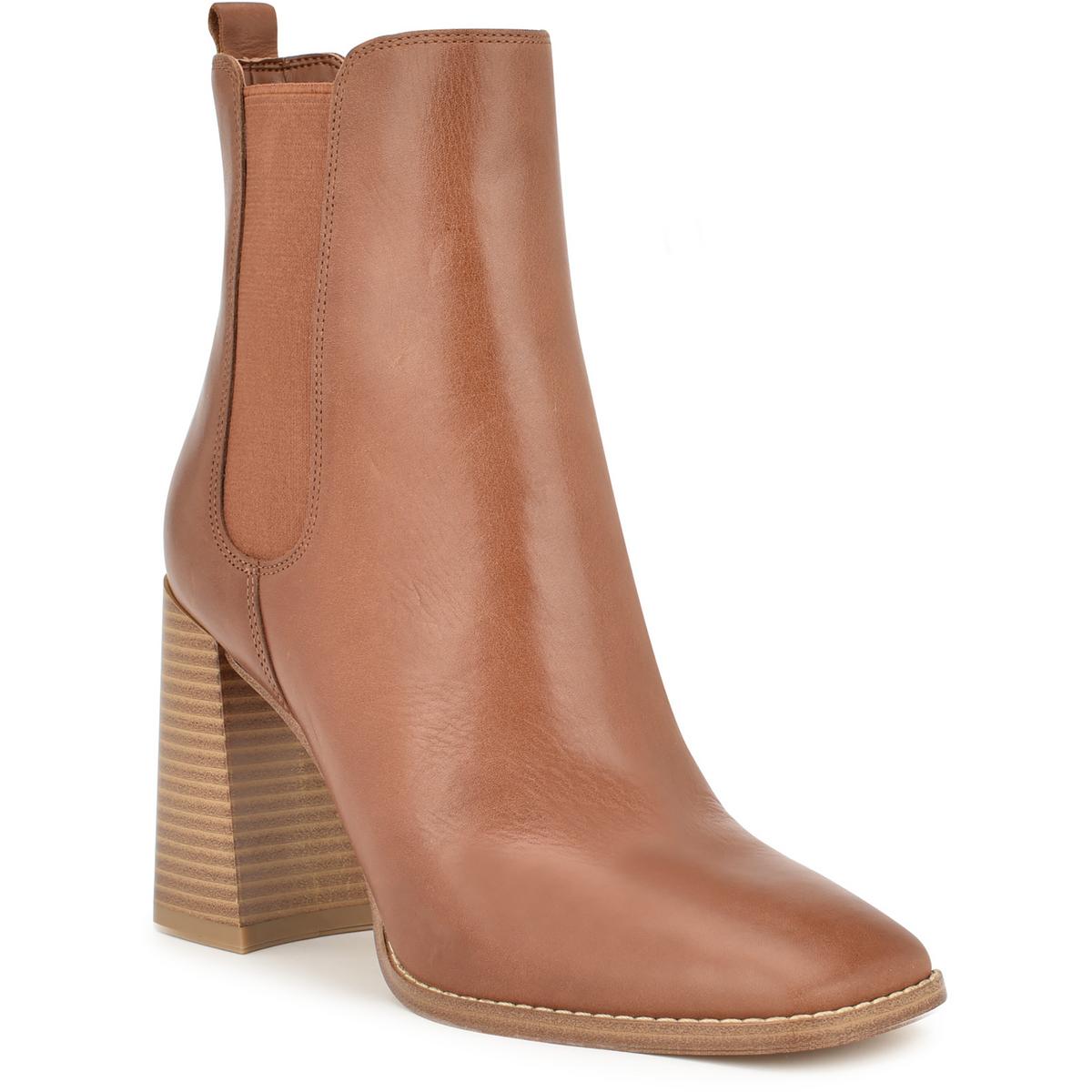 Nine West Tobin Damen-Chelsea-Stiefeletten Leder Stretch Schuhe BHFO 0510 - Bild 4 von 6