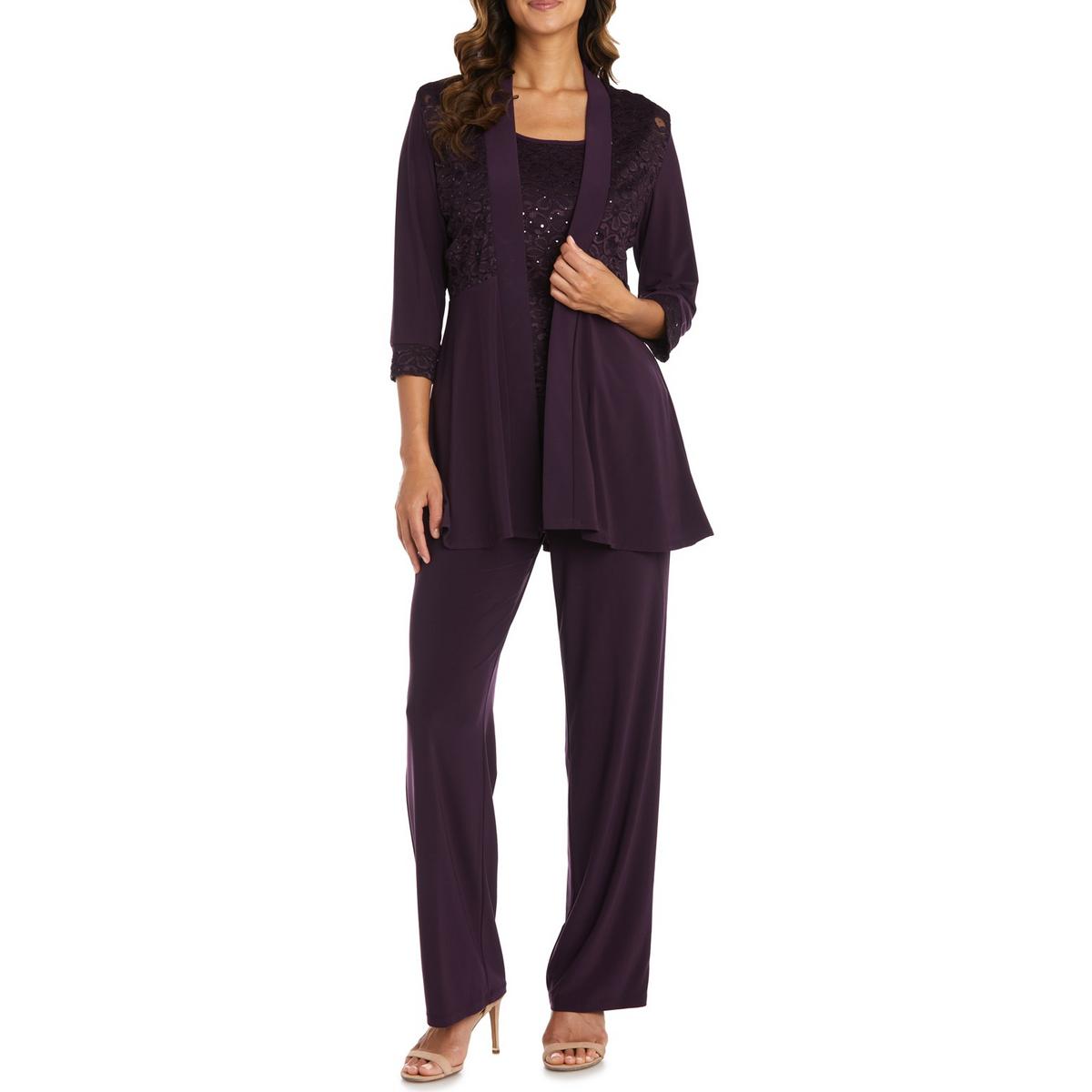 R&M Richards 7772 Mother Of The Bride Formal Pant Suit Slate / 6