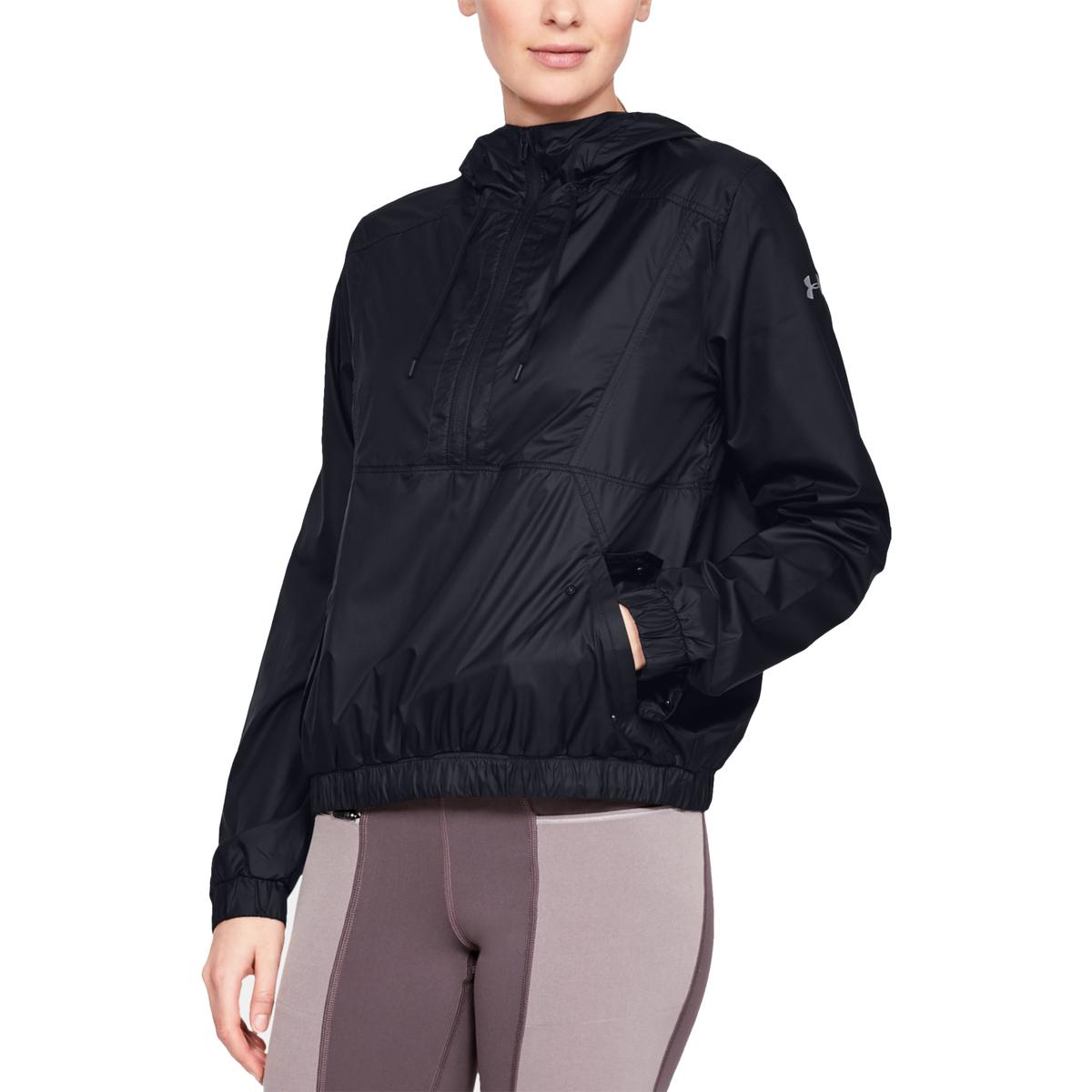 Under Armour Womens Black Running Workout 1/4 Zip Pullover Athletic XL