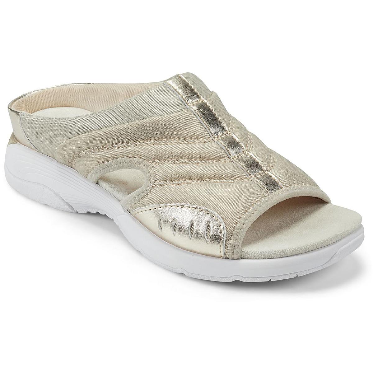 Женские босоножки Easy Spirit Traciee 2 Gold Slide 8.5 среднего размера (B,M) BHFO 5803