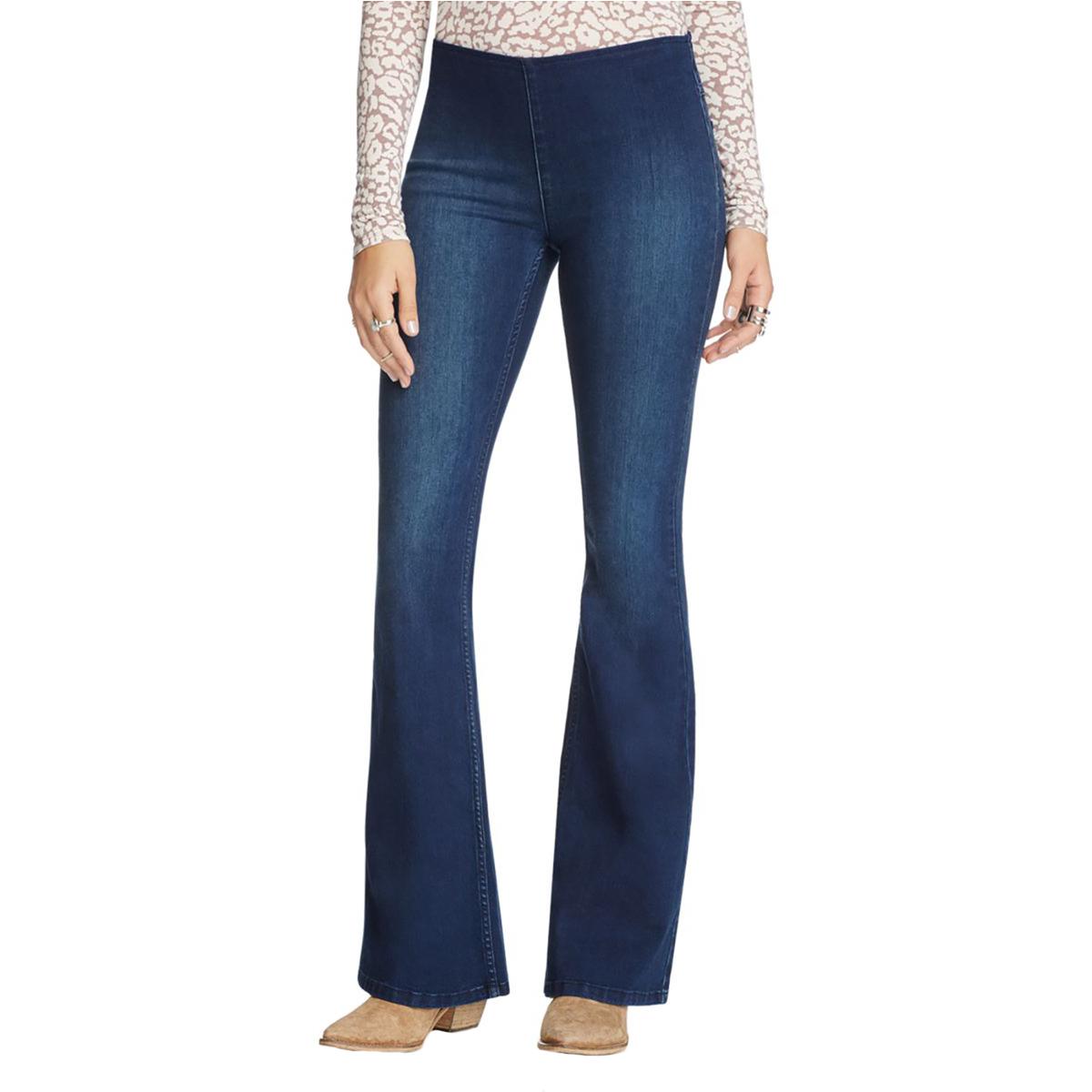 Free People Womens Blue Pull-On Flare Low Rise Jeans 24 BHFO 4604 | eBay