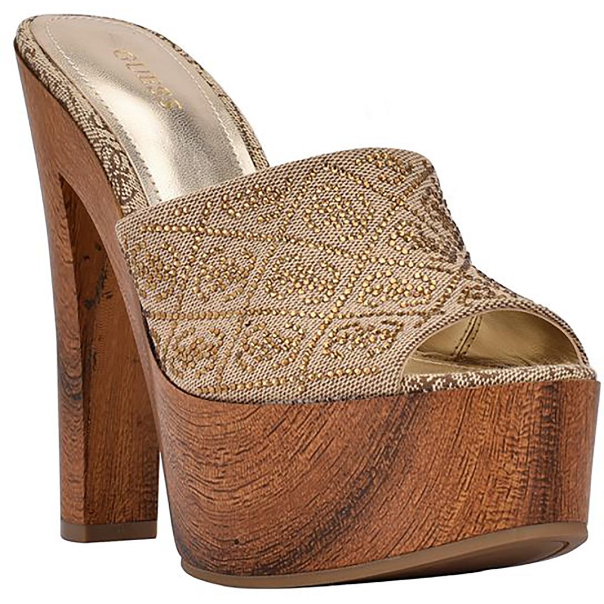 Женские туфли Guess Gemely 2 коричневого цвета на платформе и каблуке 10 см (B, M) BHFO 8229