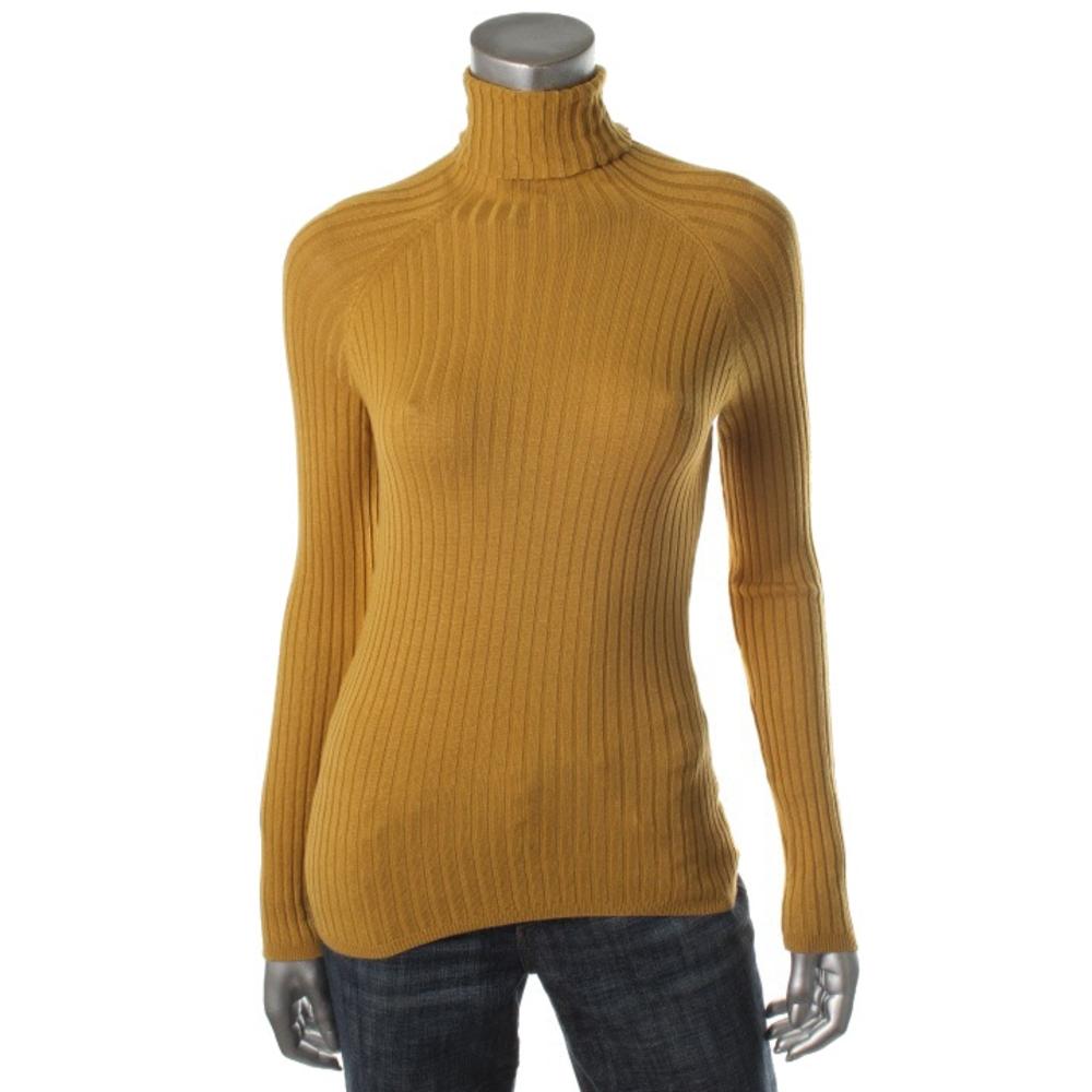 INC NEW Gold Knit Ribbed Long Sleeves Turtleneck Sweater Top XL BHFO | eBay