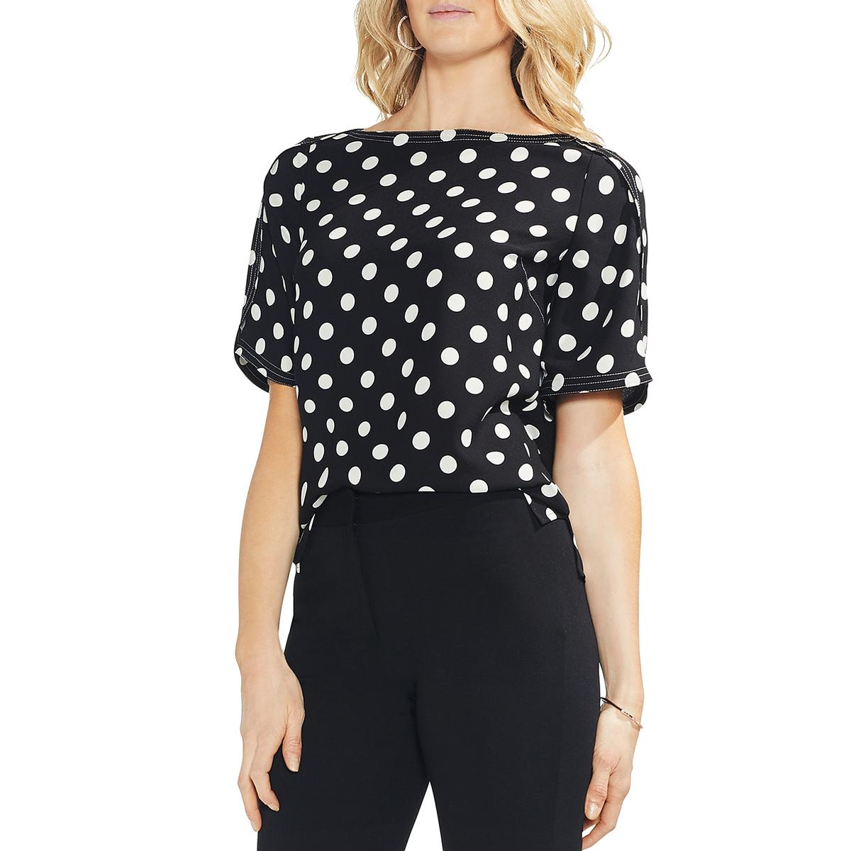 vince camuto polka dot top