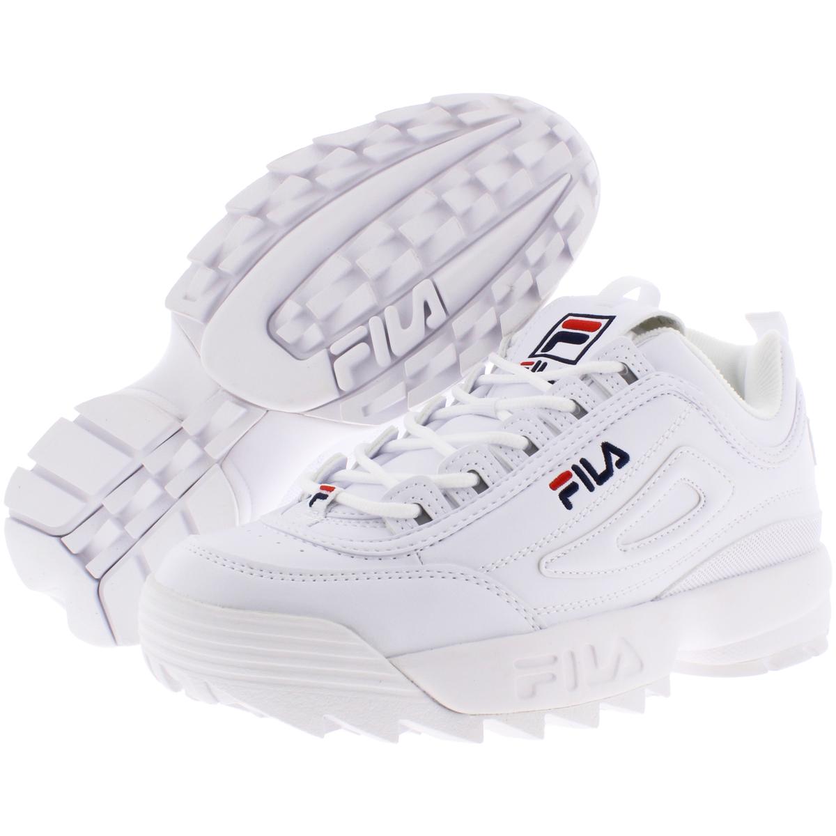 Fila Boys Disruptor II White Dad Sneakers Shoes 5.5 Medium (D) Big Kid ...