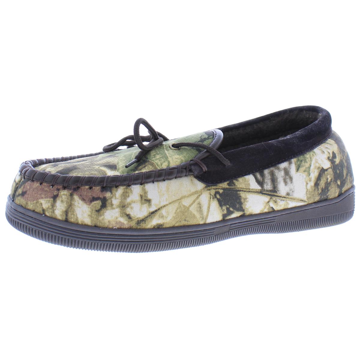 Slippers International Mens Camo Green Moccasin Slippers 13 Extra Wide ...