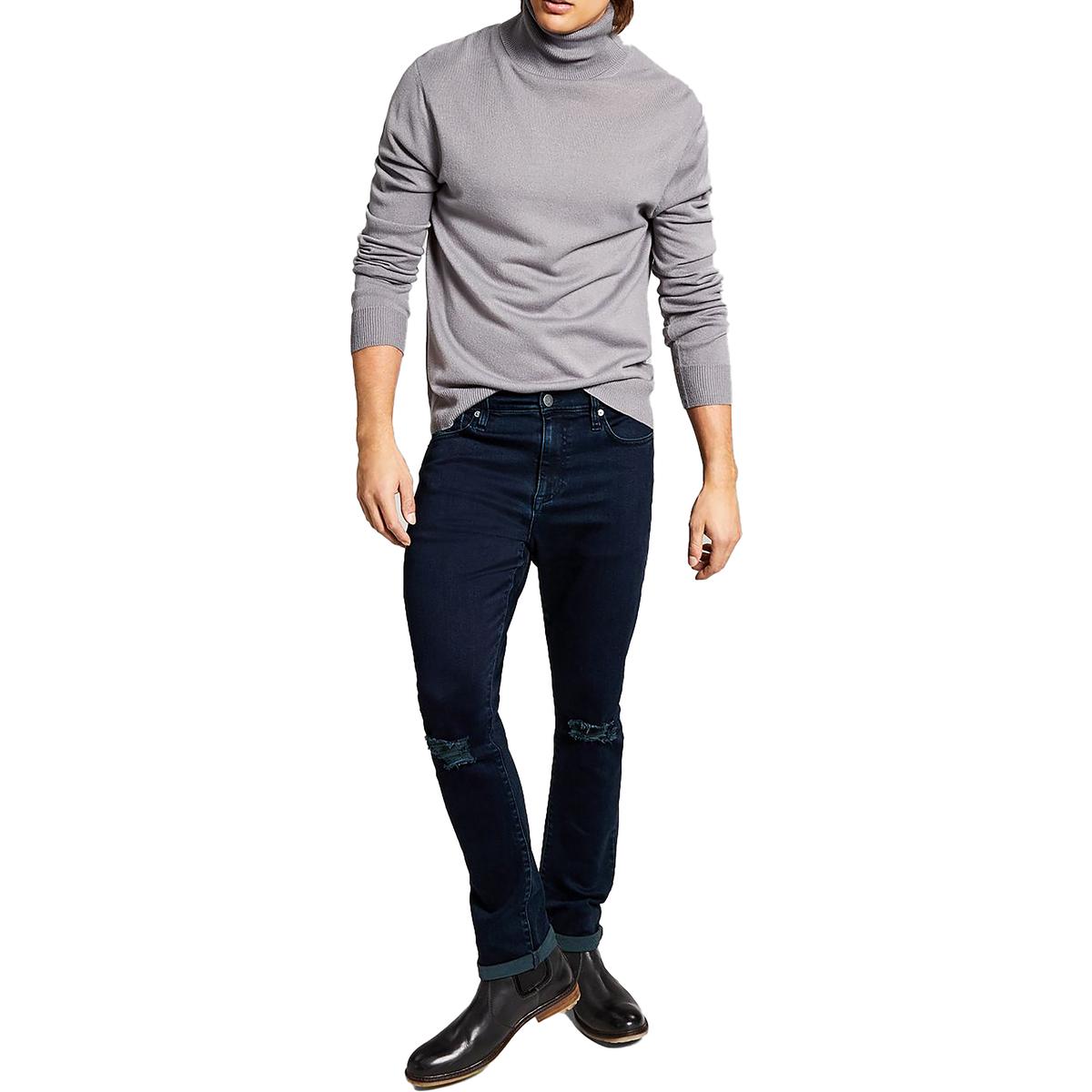 And Now This Mens Ribbed Knit Pullover Shirt Turtleneck Sweater BHFO ...