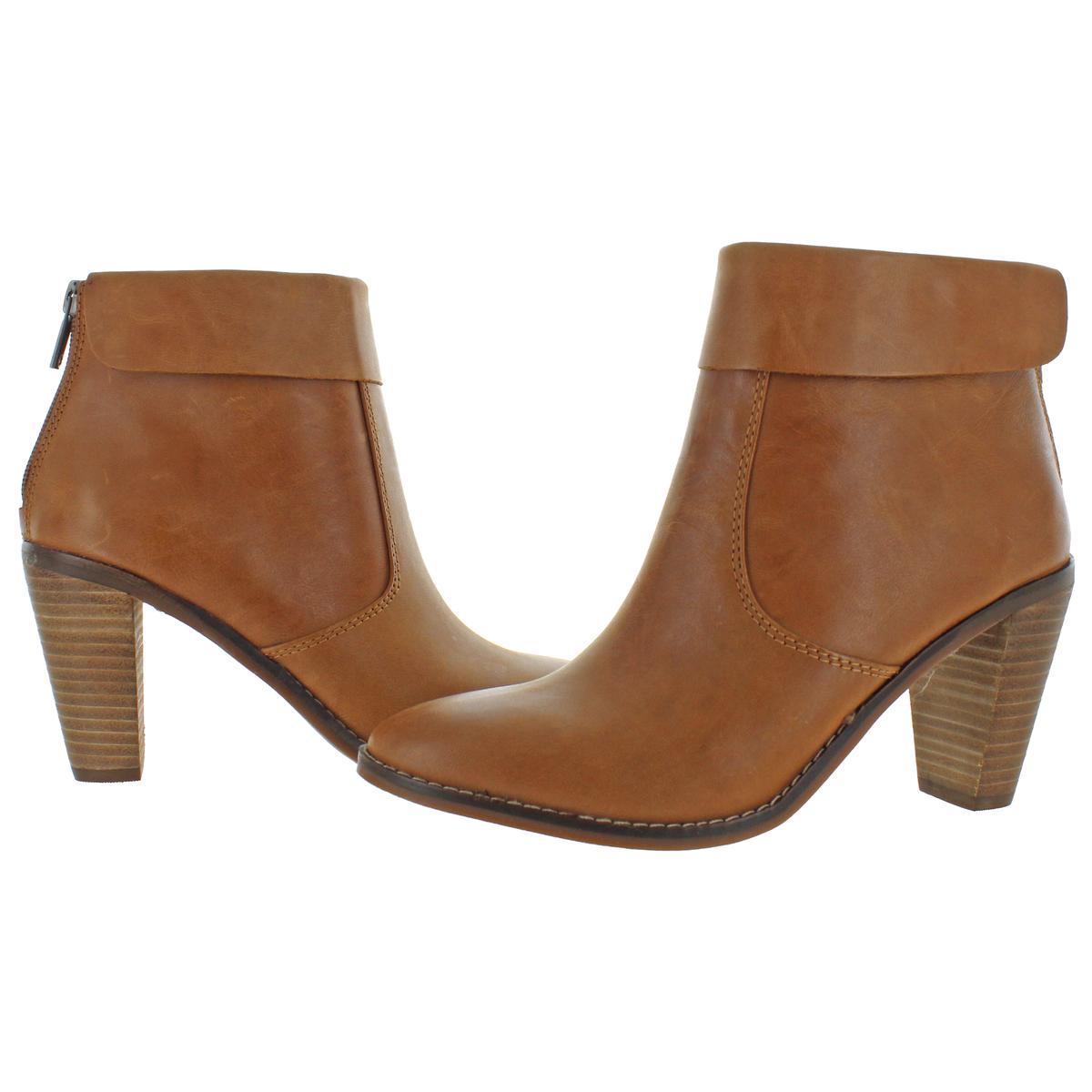 stacked heel bootie