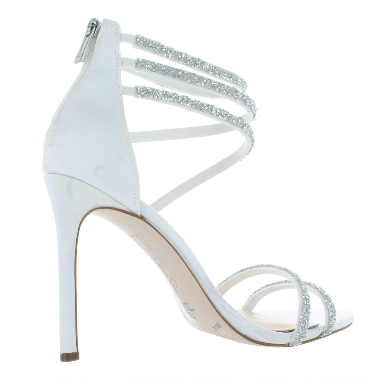 Jessica Simpson Womens Jamalee White Evening Sandals 7.5 Medium (B,M ...