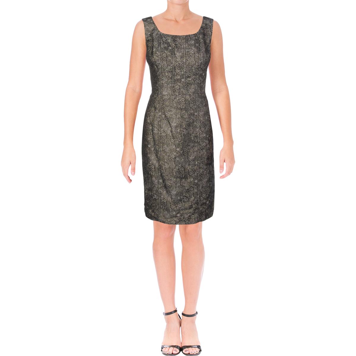 Kasper Womens Gold Metallic Sleeveless Party Cocktail Dress 6 BHFO 0650 ...