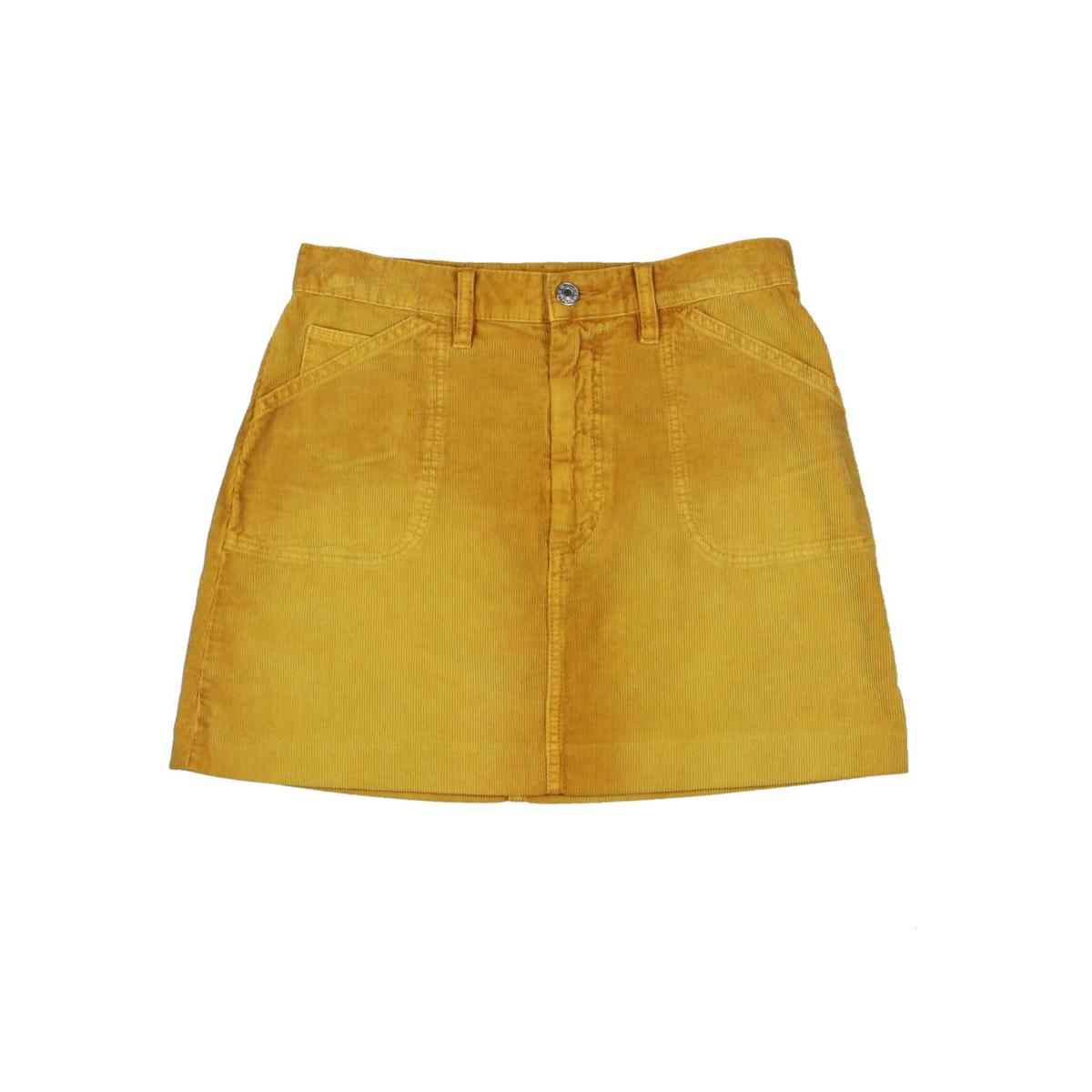 Women's corduroy 2025 skirt yellow