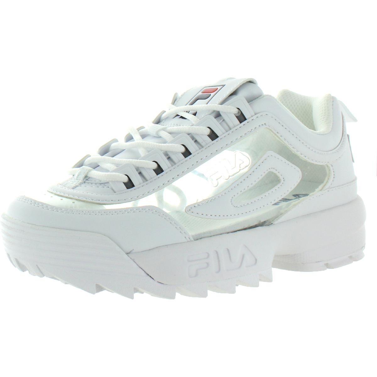 fila disruptor ii clear logos