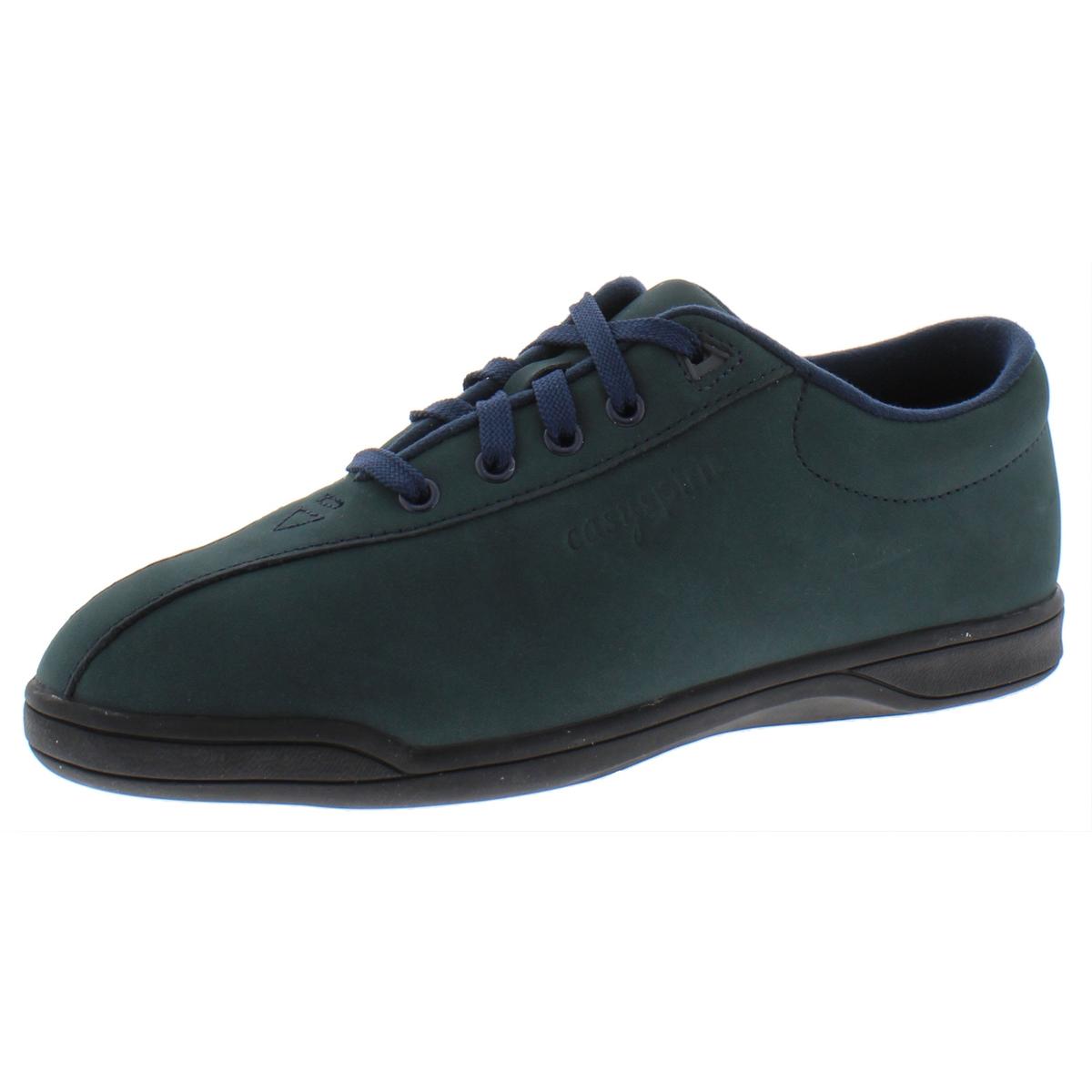 ladies blue leather trainers
