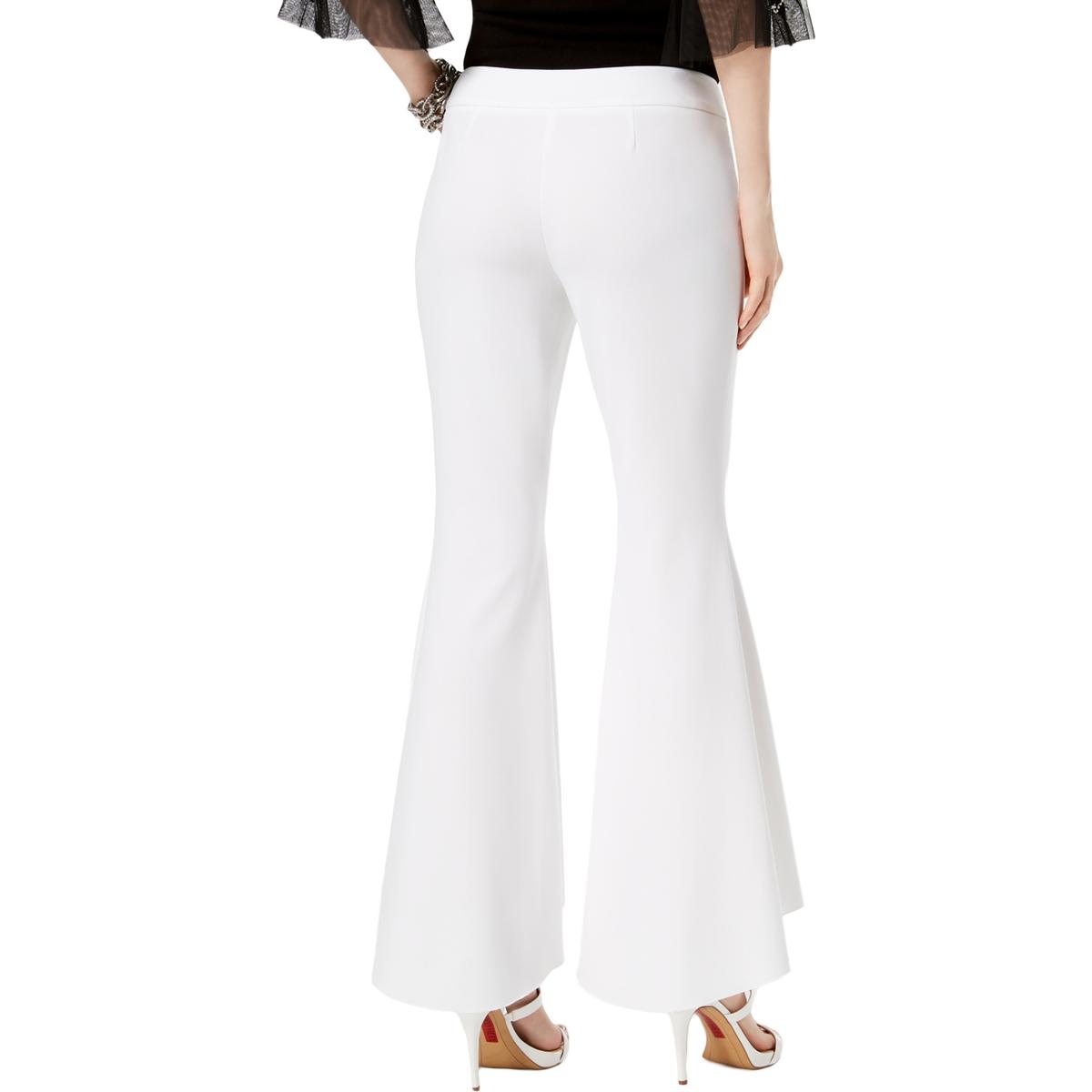 INC Womens White Flare High-Low Mid-Rise Pants 14 BHFO 9979 | eBay