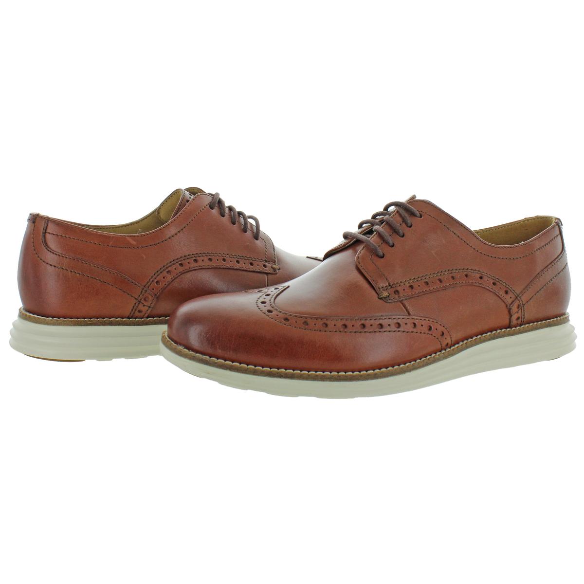 Cole Haan Mens Original Grand Brown Leather Oxfords Shoes 8 Medium (D ...