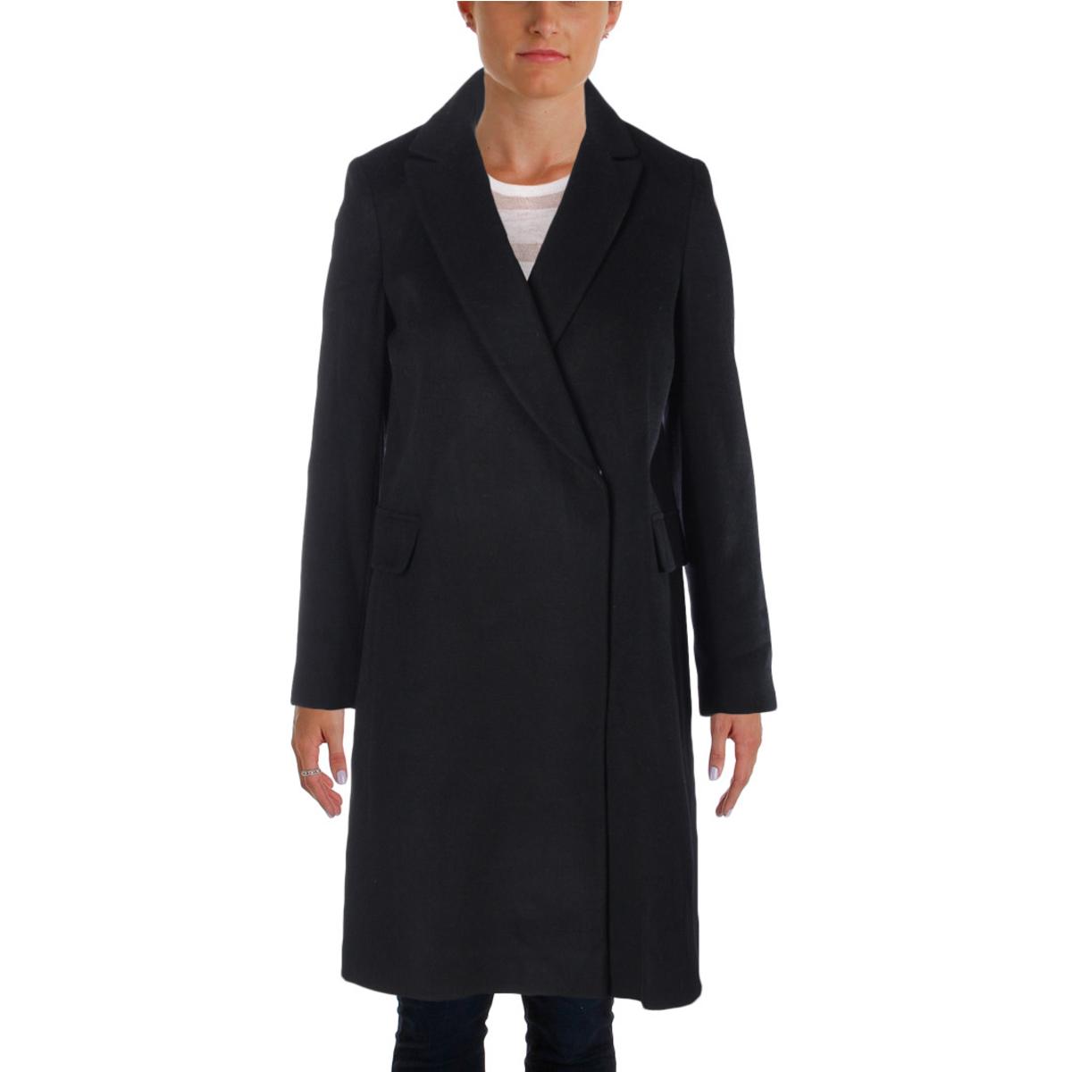 Elie Tahari 7804 Womens Wool Blend Double Breasted Trench Coat ...