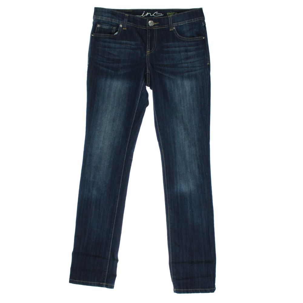 INC NEW Denim Indigo Wash Regular Fit Mid-Rise Straight Leg Jeans 2 ...