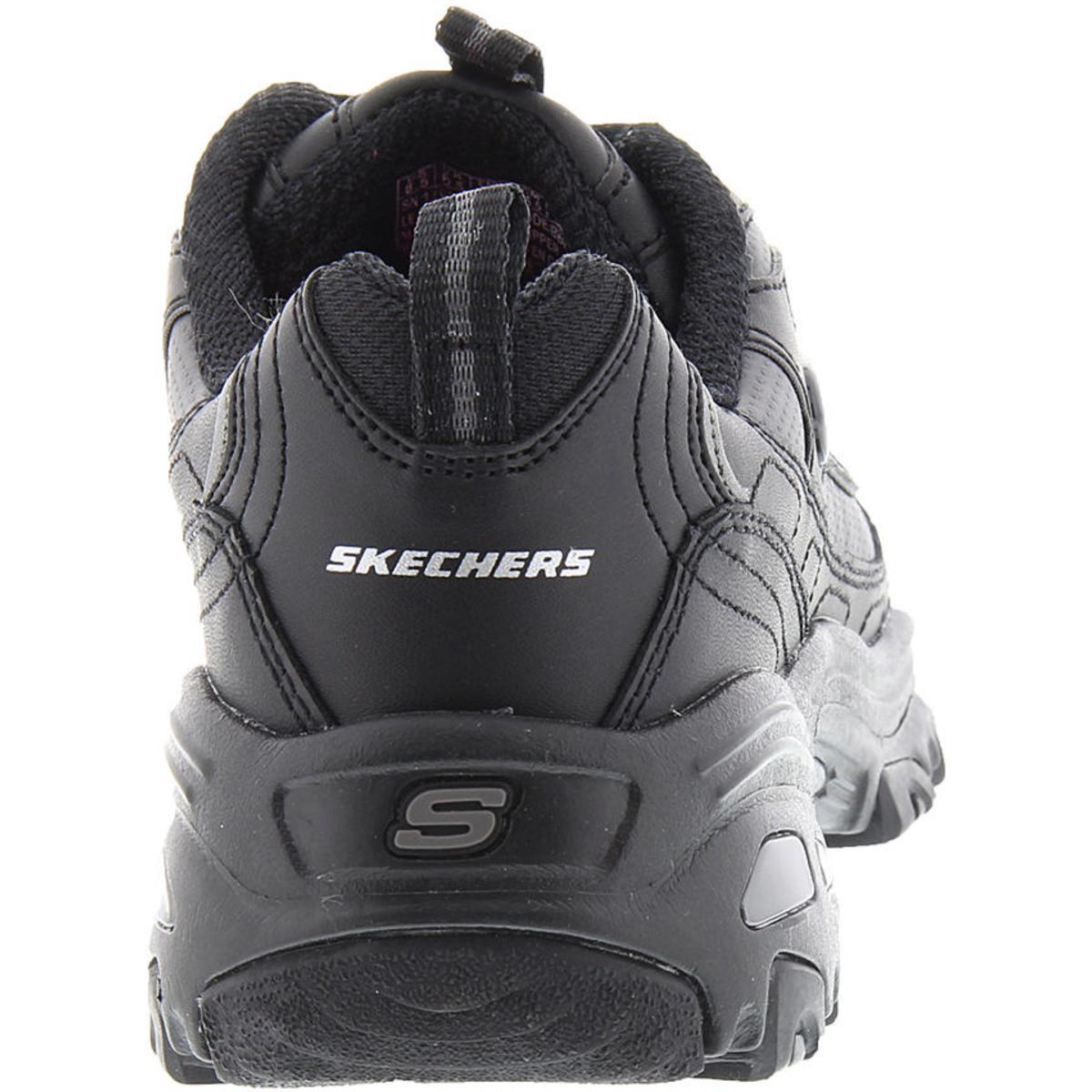 Skechers Womens D'Lites Fresh Start Black Walking Shoes 8.5 Wide (C,D,W ...