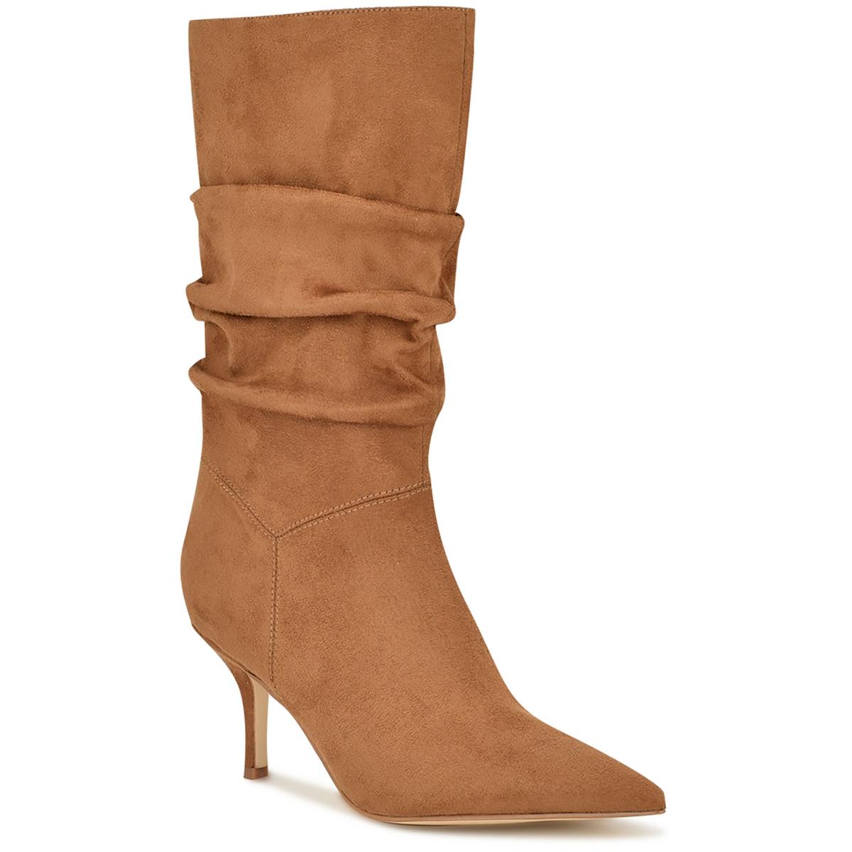 Nine West Womens Mycki 2 Faux Suede Pull On Mid-Calf Boots Shoes BHFO 8303 - Picture 10 of 13