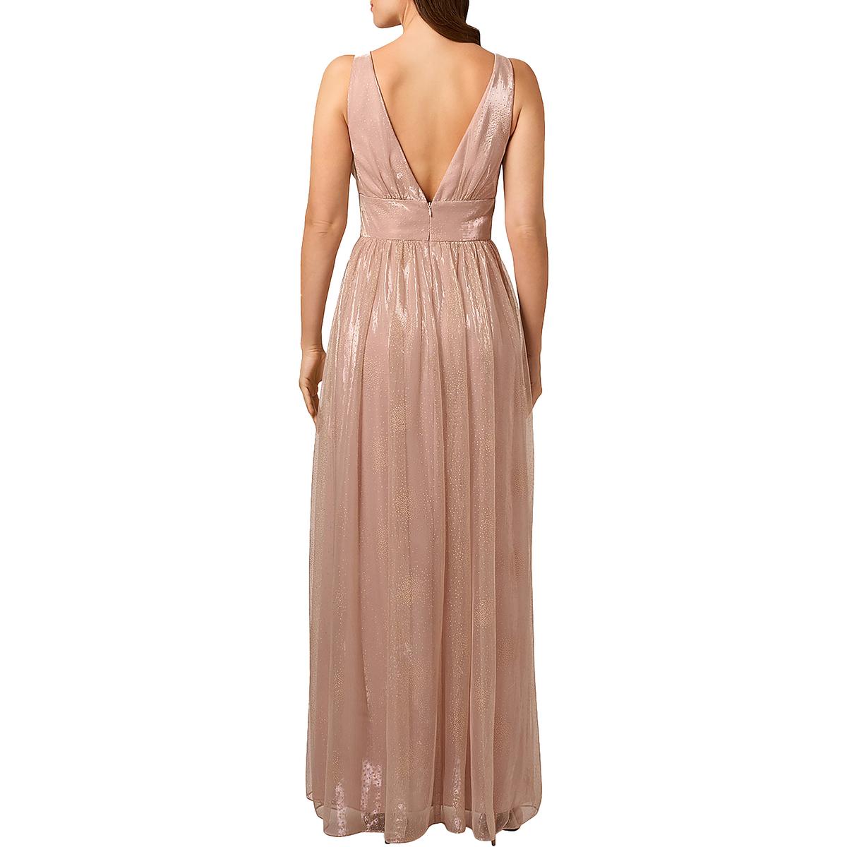 Liv Foster Womens Metallic Plunging Neckline Evening Dress BHFO 7271